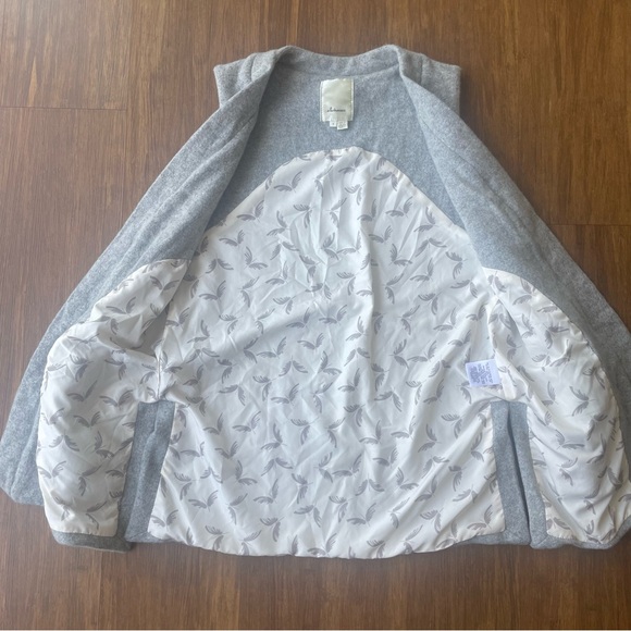 Anthropologie Elevenses Wool Vest Womens Small Gray Pockets Academia Layer Open - Picture 4 of 14